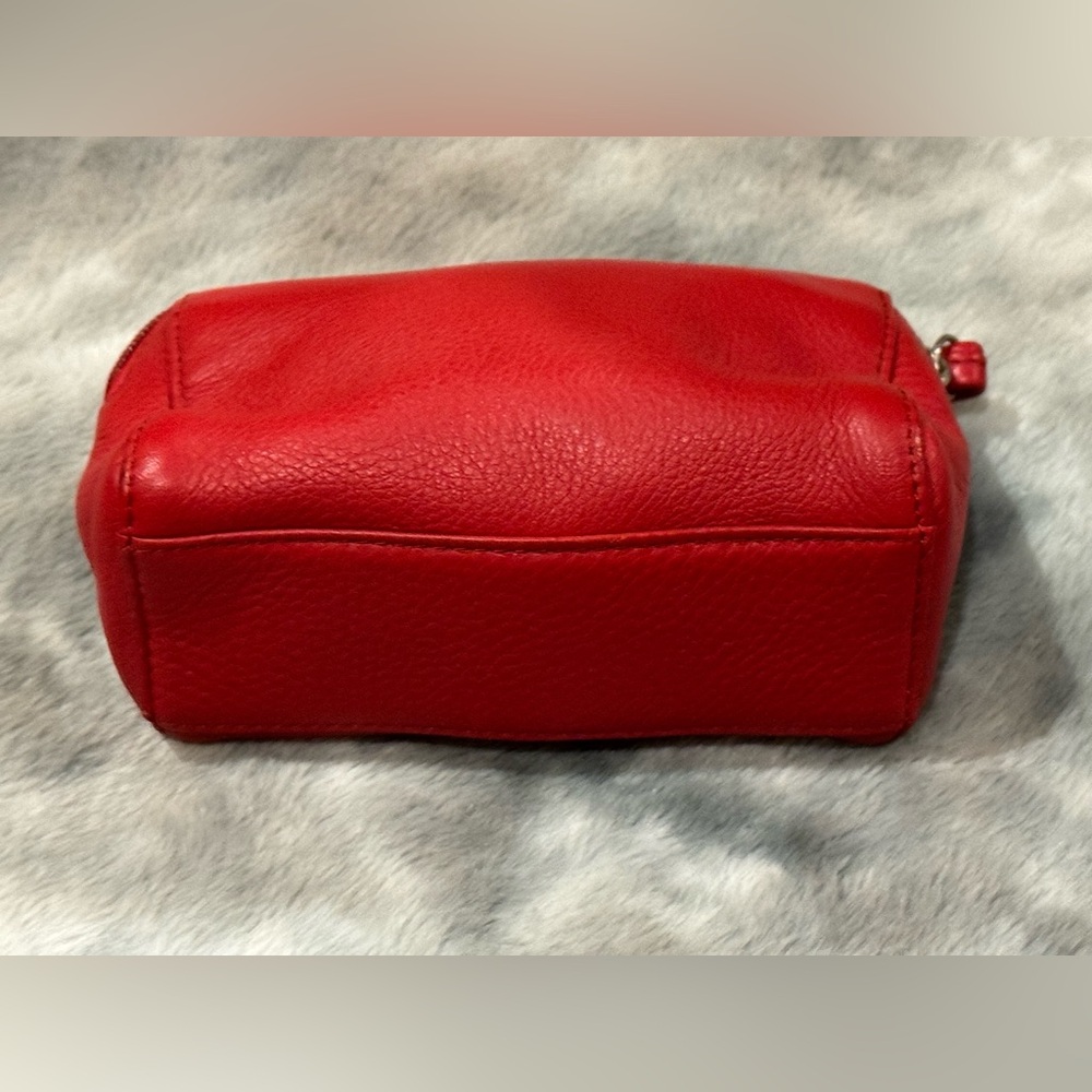 Etienne Aigner: Red Genuine Leather Mini Wristlet - Picture 5 of 7
